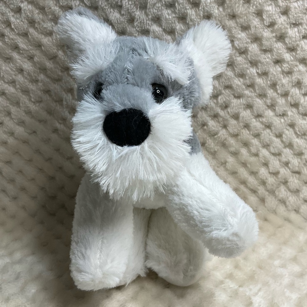 Unbranded Small Plush Schnauzer Puppy Dog Stuffed Animal Toy No Tags